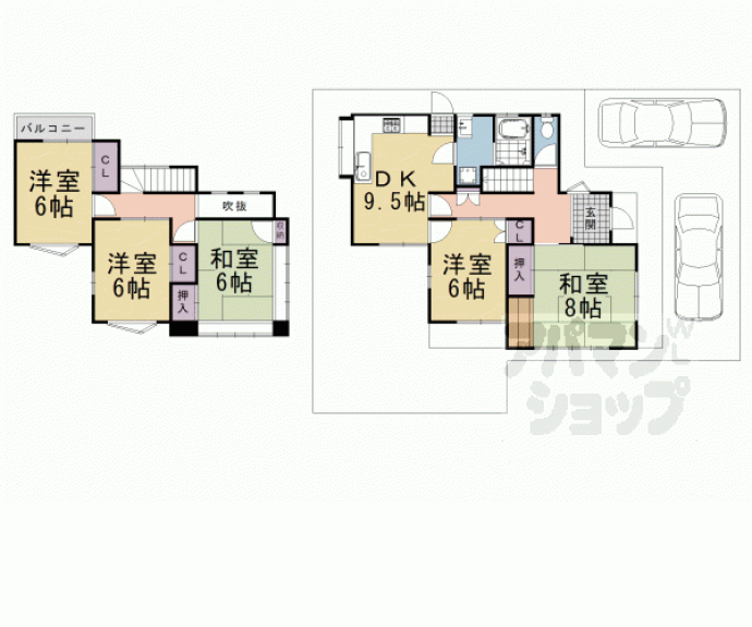 【大枝南福西町３丁目貸家】間取