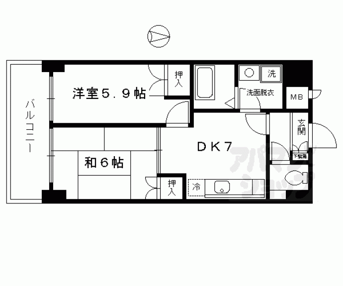 【メロディハイム松原】間取