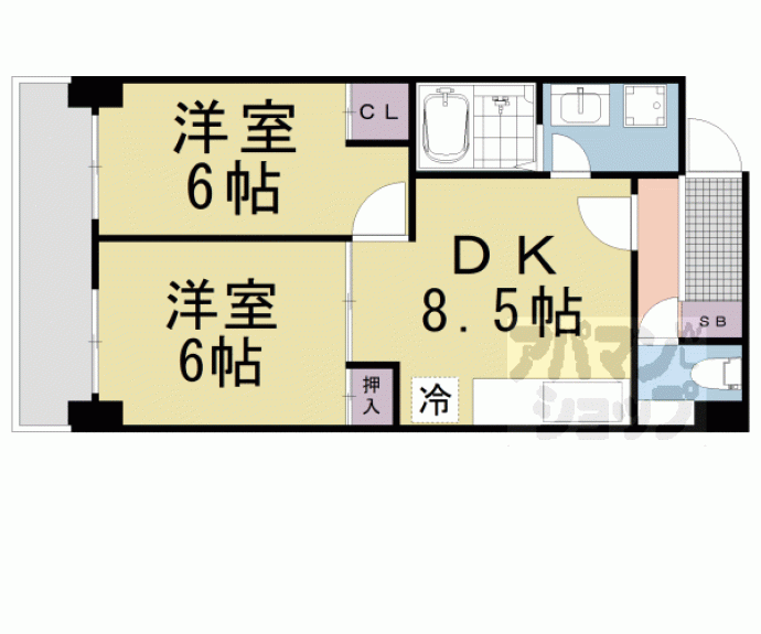 【メロディハイム松原】間取