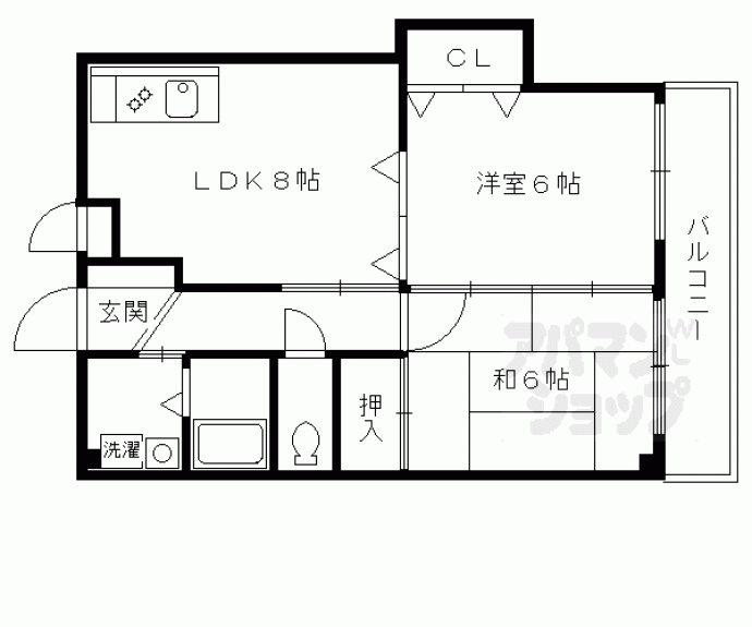 【リベラシオン稲荷】間取