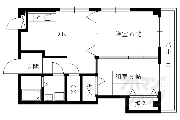 【リベラシオン稲荷】間取