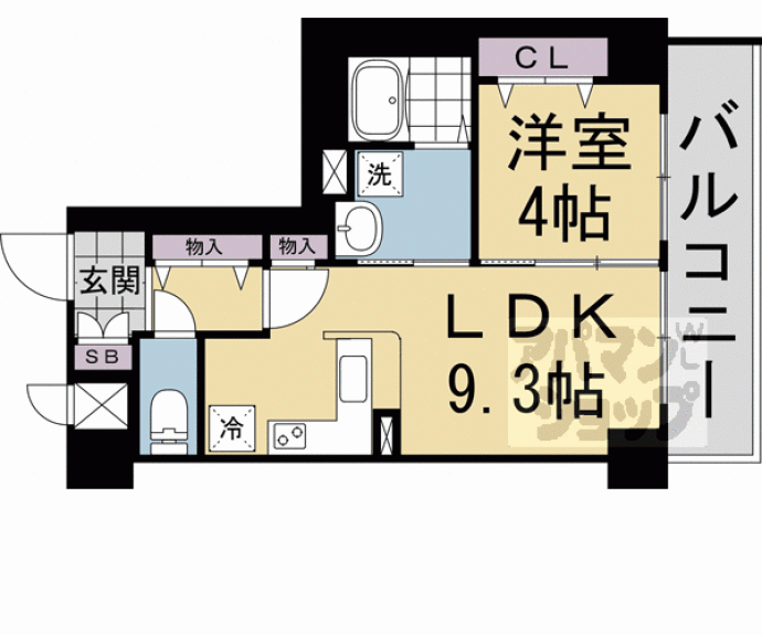 【セオリー京都アビテＤ．Ｃ】間取