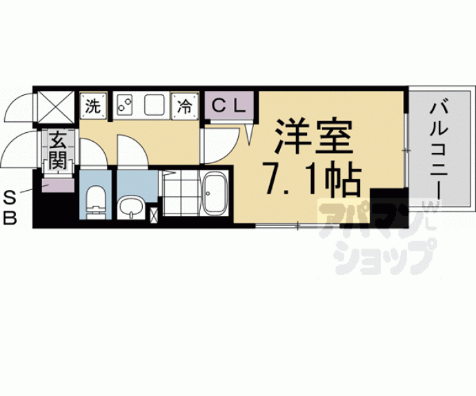 【セオリー京都アビテD.C】間取