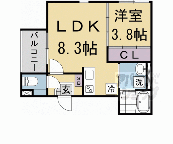 【ハーモニーテラス勧修寺平田町Ⅱ】間取
