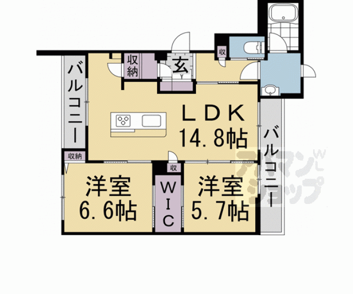 【シャーメゾン高徳寺Ⅰ】間取