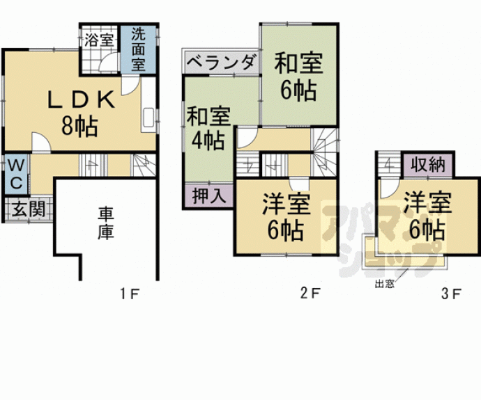【納所町貸家】間取