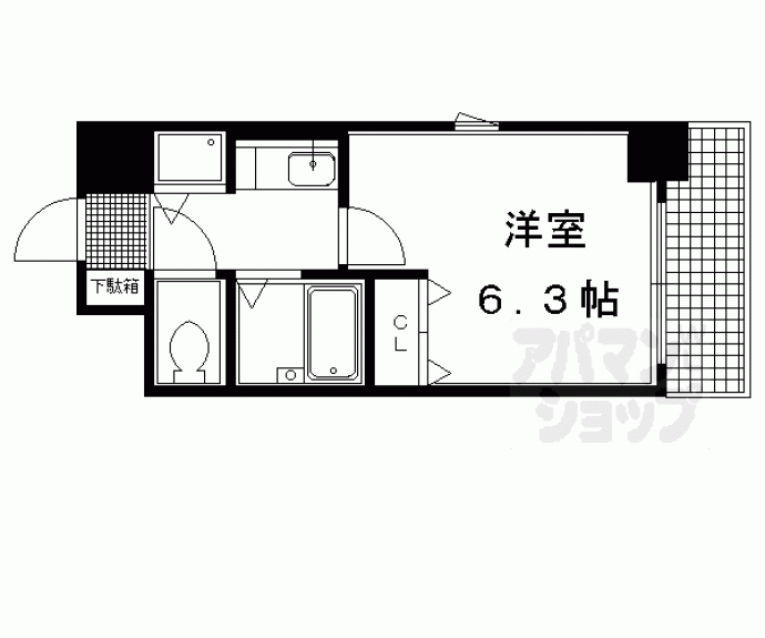 【プレサンス京都烏丸御池Ⅱ】間取