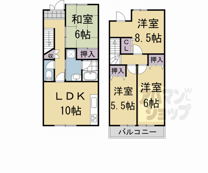 【大亀谷貸家Ｎｏ．３】間取