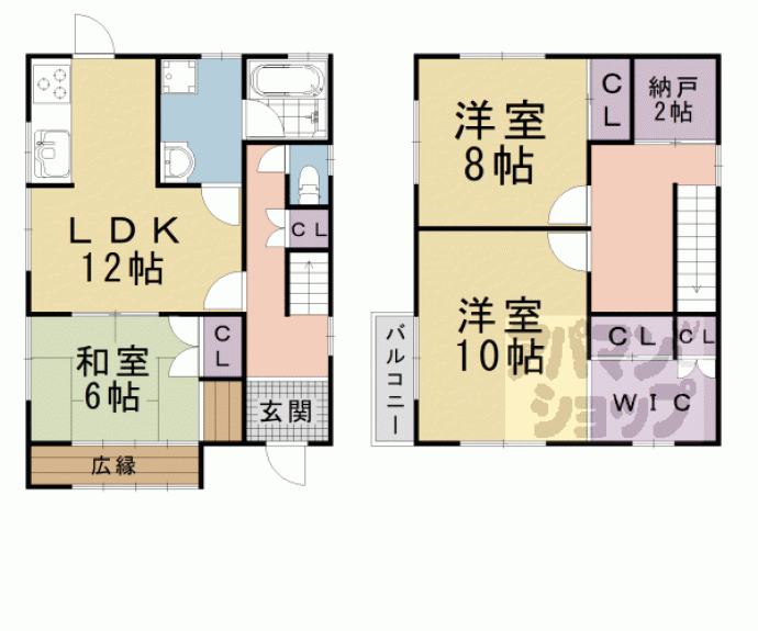 【厨子奥尾上町貸家】間取