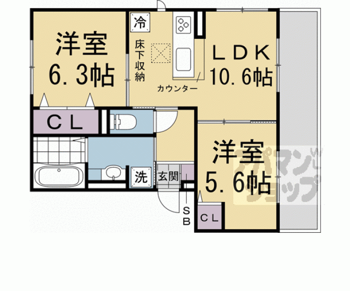 【Ｄ－ＲＯＯＭ嵯峨嵐山】間取