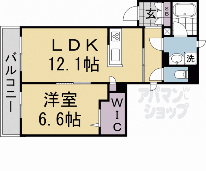 【シャーメゾン京都西七条】間取