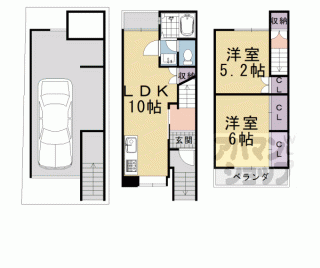 【桂池尻町貸家】