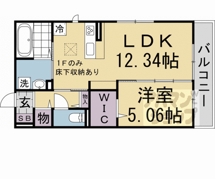 【カノン蓮池】間取