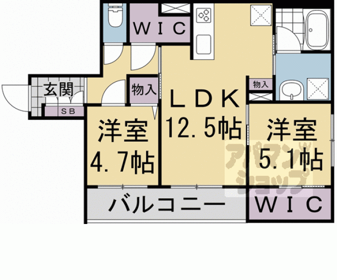 【シャーメゾン池ノ内町】間取