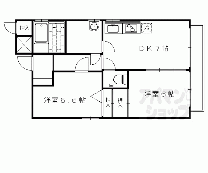 【バンガード太秦】間取