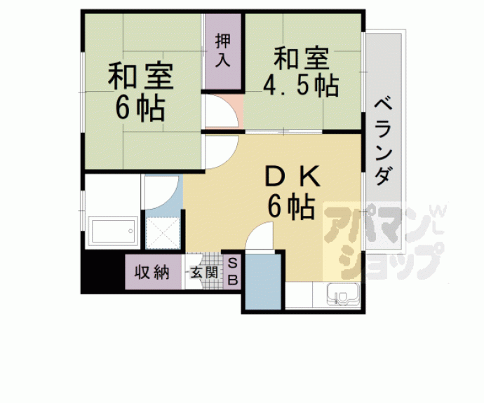 【尾本ハイツ】間取