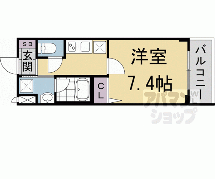 【ベラジオ雅び京都円町Ⅱ】間取