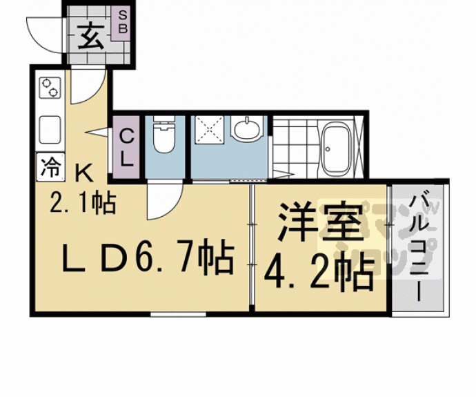 【仮称）中京区壬生下溝町ハイツ】間取