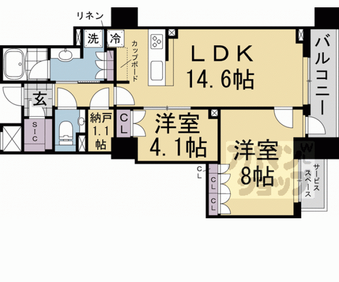 【パークホームズ京都二条城】間取