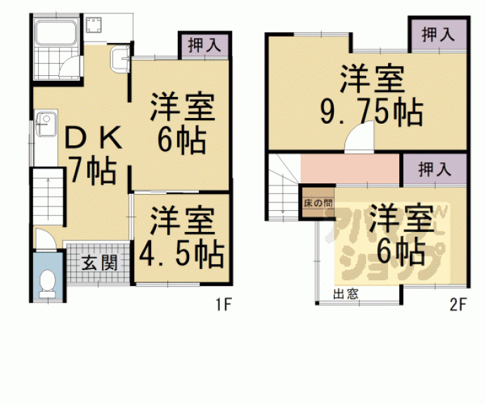 【醍醐槇ノ内町貸家】間取