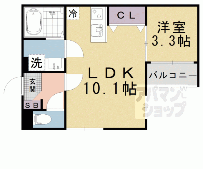 【プランドール椥辻】間取