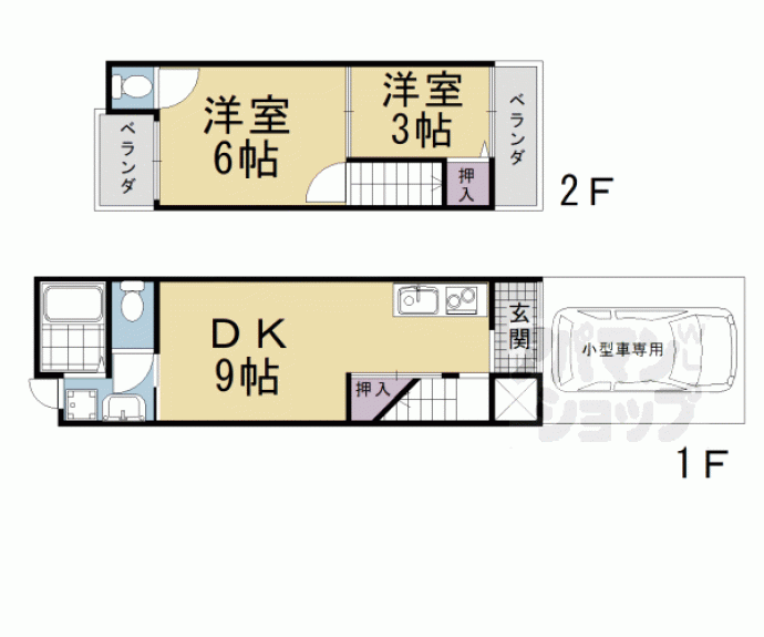 【中島前山町貸家】間取