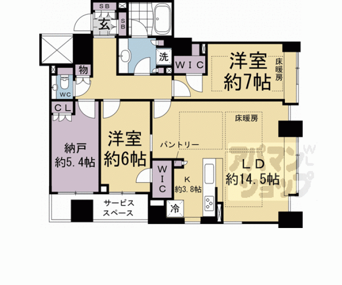 【パークホームズ京都二条城】間取