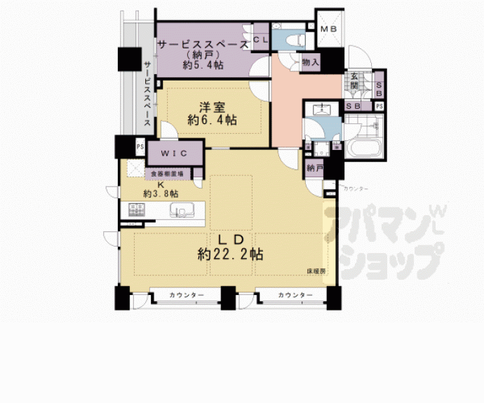 【パークホームズ京都二条城】間取
