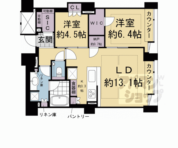 【パークホームズ京都二条城】間取