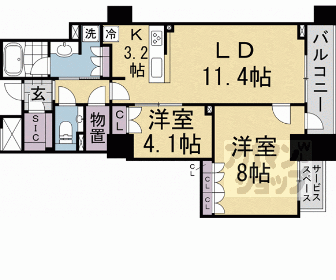 【パークホームズ京都二条城】間取