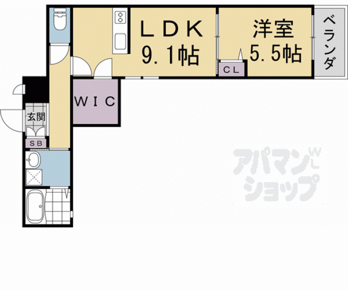 【Ｇｒａｃｉａｓ　Ｃｏｕｒｔ　山科】間取