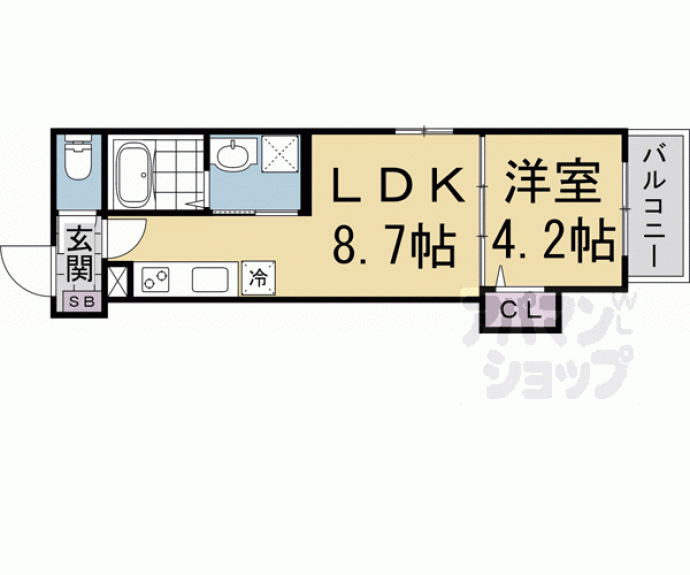 【仮称）中京区壬生下溝町ハイツ】間取