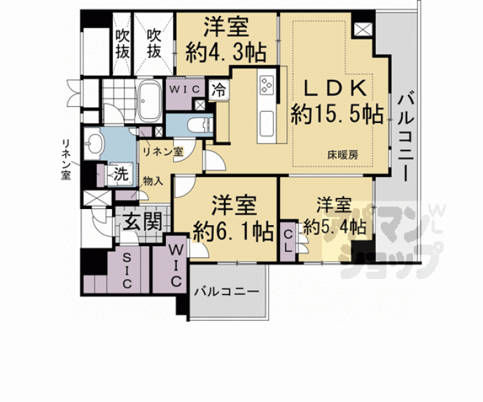 【パラドール御所西グランデ】間取