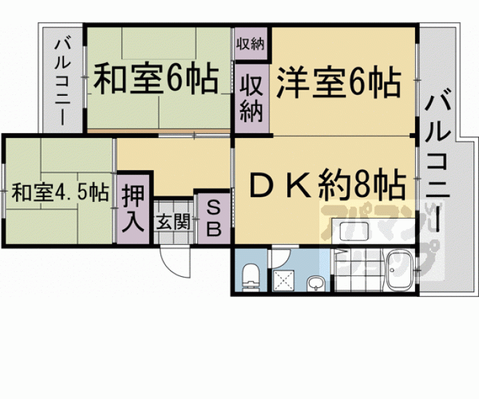 【西京極市営住宅】間取