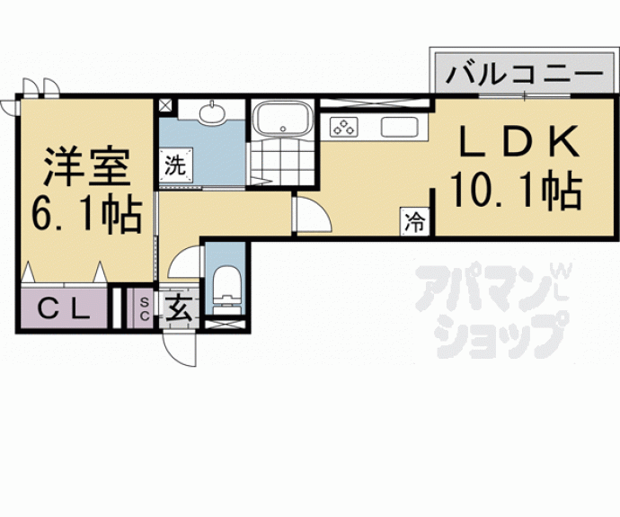 【Ｄ－ＲＯＯＭ　Ｓａｇａｒｉｍａｔｓｕ】間取
