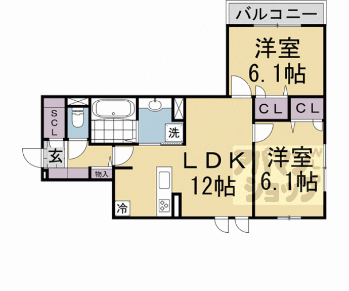 【Ｄ－ＲＯＯＭ　Ｓａｇａｒｉｍａｔｓｕ】間取