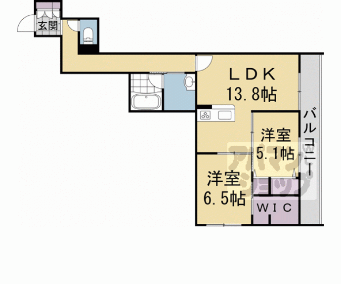 【Ｈｅｒｉｔａｇｅ洛南東寺】間取