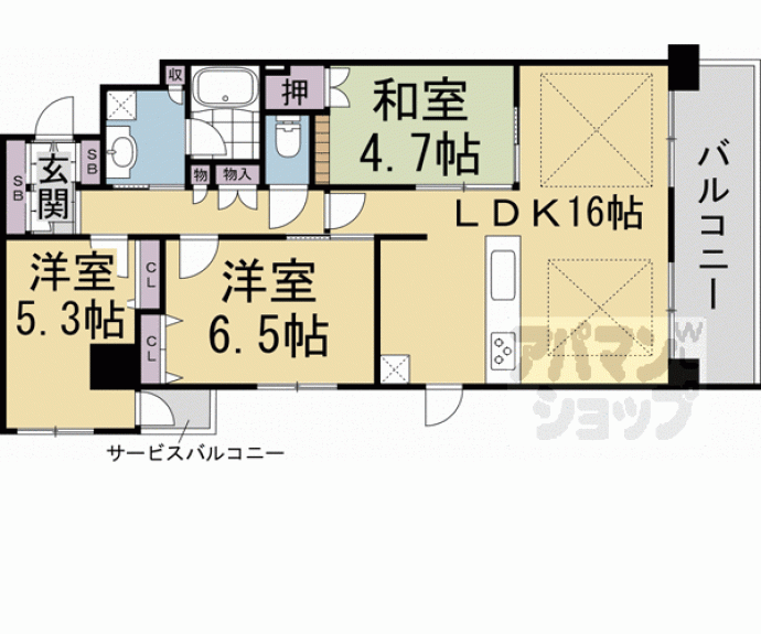 【プレサンスロジェ二条城前】間取