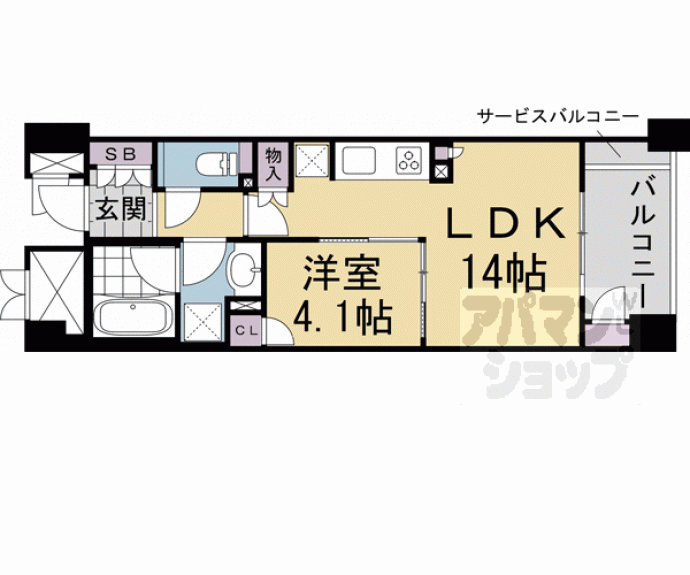 【ブランズ御池西洞院】間取