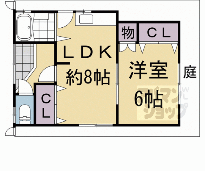 【安井折坂貸家】間取