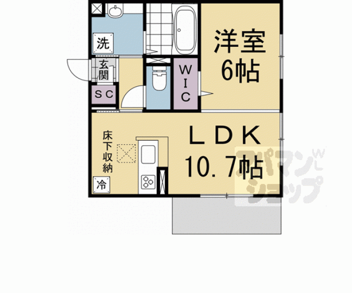 【ＧＲＡＭＭ六地蔵　Ｃ棟】間取