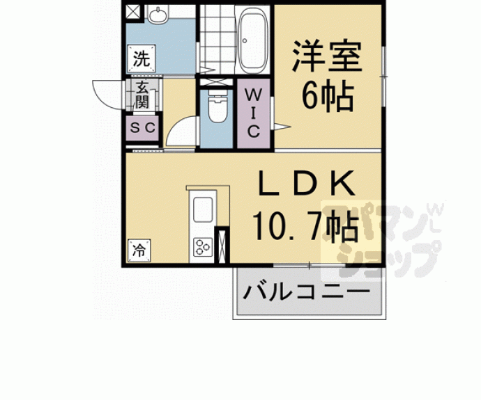 【ＧＲＡＭＭ六地蔵　Ｃ棟】間取