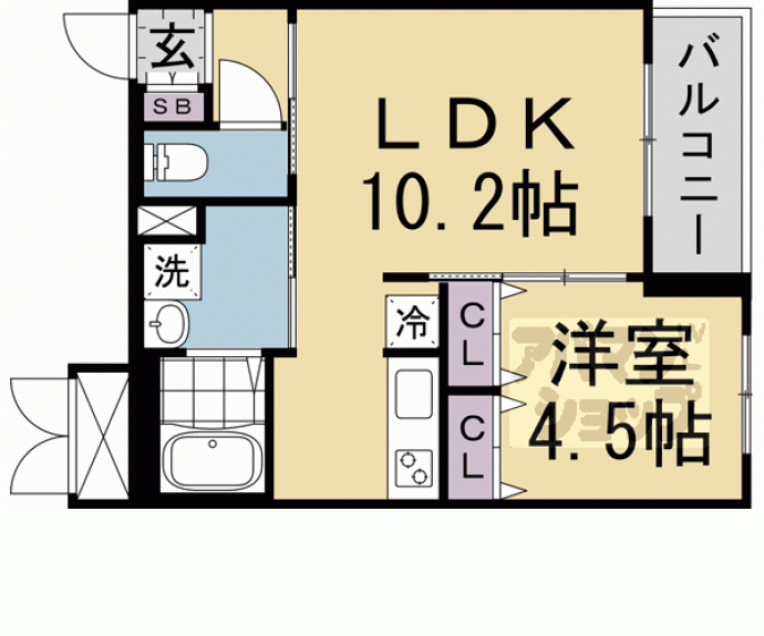 【スワンズ京都東寺ガーデン】間取