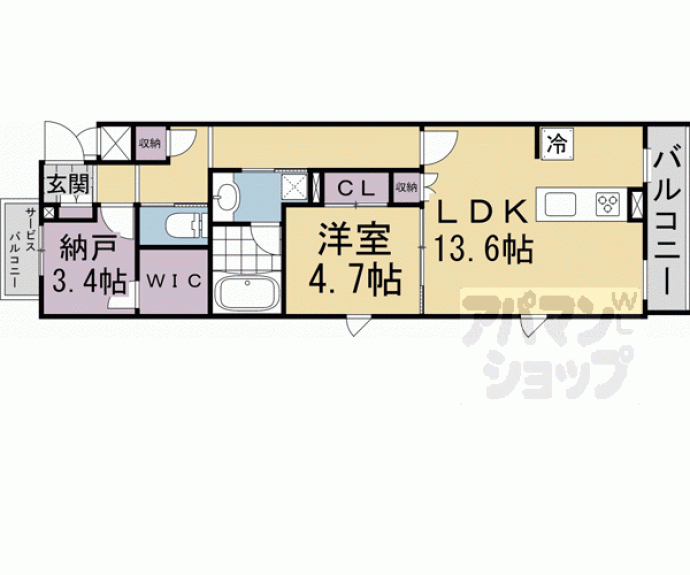 【シャーメゾン京都御所西】間取