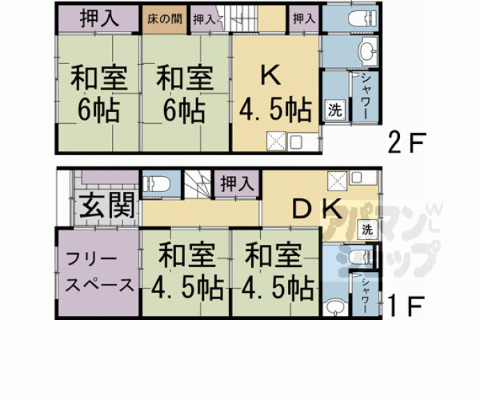 【上京区西上之町・北貸家２４５－２０】間取