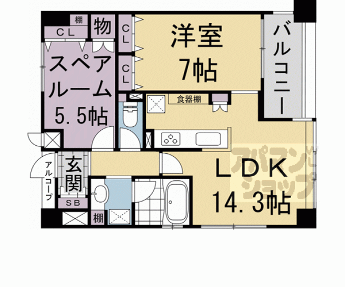 【セイワパレス京都東洞院】間取