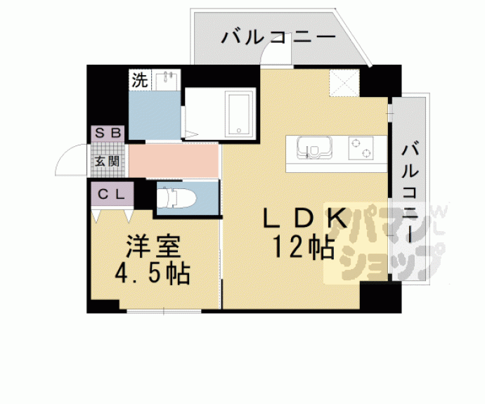 【ロイヤルレジェンド西大津弐番館】間取