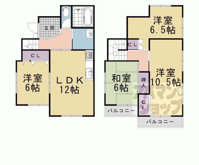 【今里赤ノ上貸家】間取