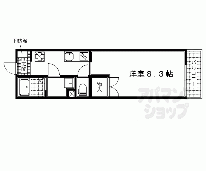 【GARNET RESIDENCE 丹波橋】間取