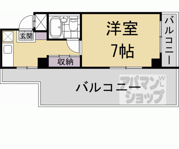 【メルディアキューブ観月橋 A棟】間取